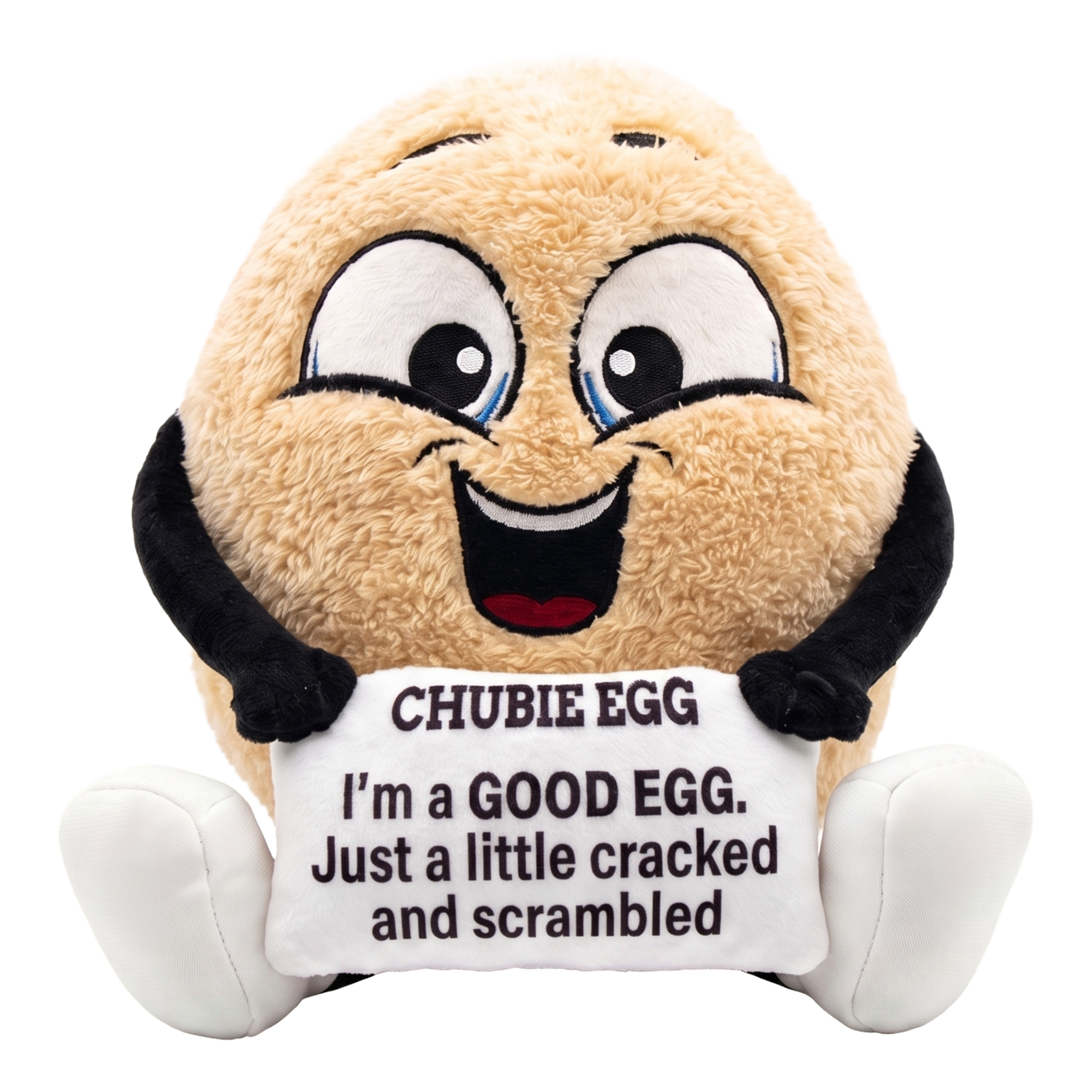 Benny the Egg, a soft egg-shaped Mellou plushie